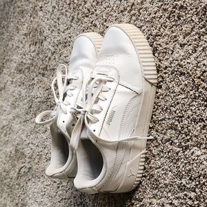 Puma white leather sneakers